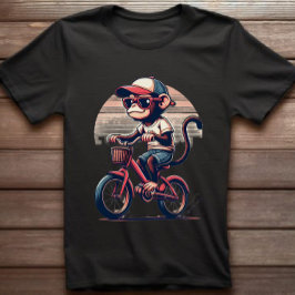 Monkey på Bicycle T-shirt