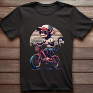 Monkey på Bicycle T-shirt