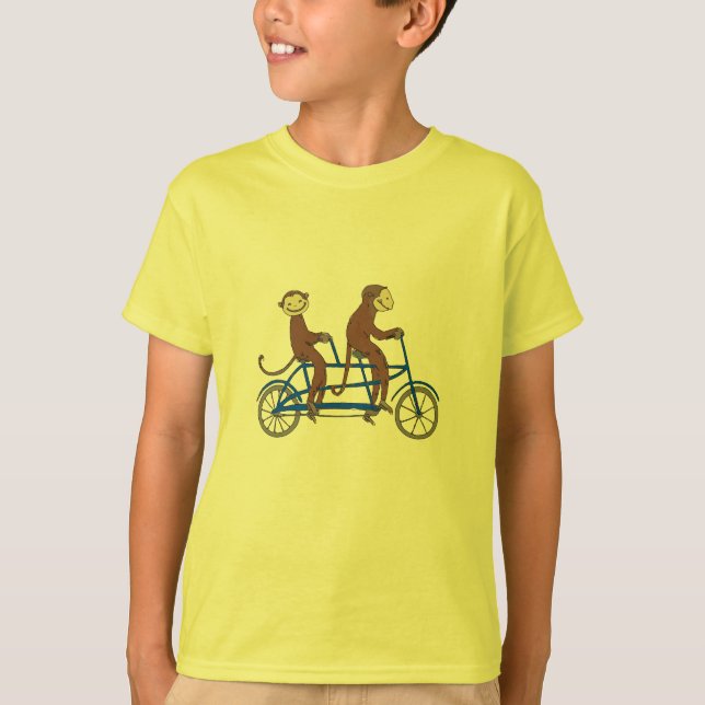 Monkey på Bike Shirt T (Framsida)