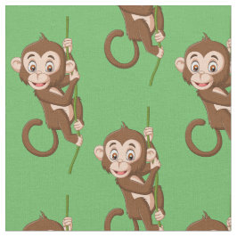 Monkey på en vindesign-struktur tyg