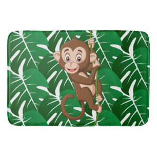 Monkey på en Vine Design Bath Mat Badrumsmatta