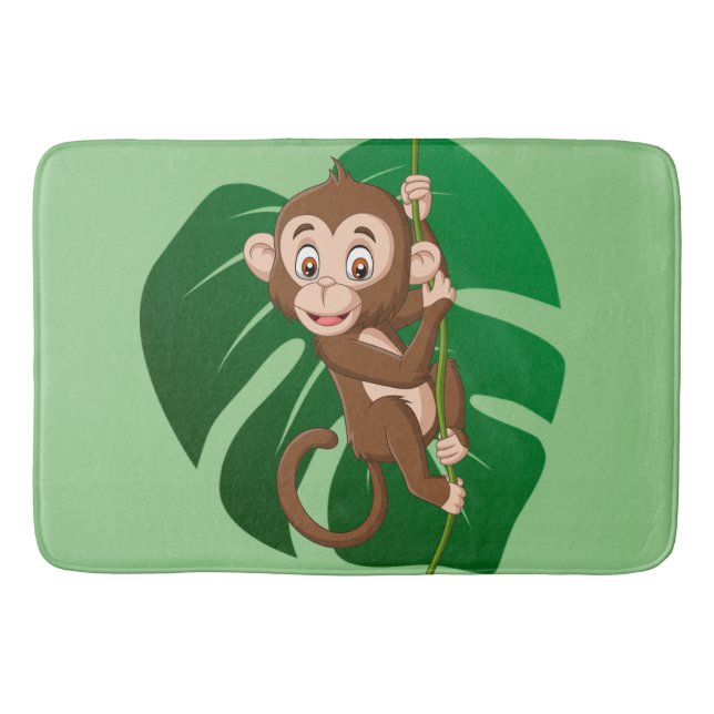 Monkey på en Vine Design Bath Mat Badrumsmatta (Framsidan)