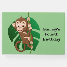 Monkey på en Vine Design Guest Bok