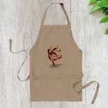 Monkey på ena handen förkläde<br><div class="desc">En kinkig tittar apviktsbalansering. Apan har en kinkig flin. Den här apan med en hand ser underbar ut på den här Apron</div>