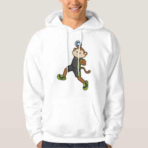Monkey på Handball-spelare med handboll Hoodie