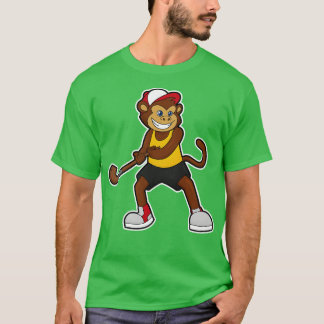 Monkey på Hockey med Hockey stick T Shirt