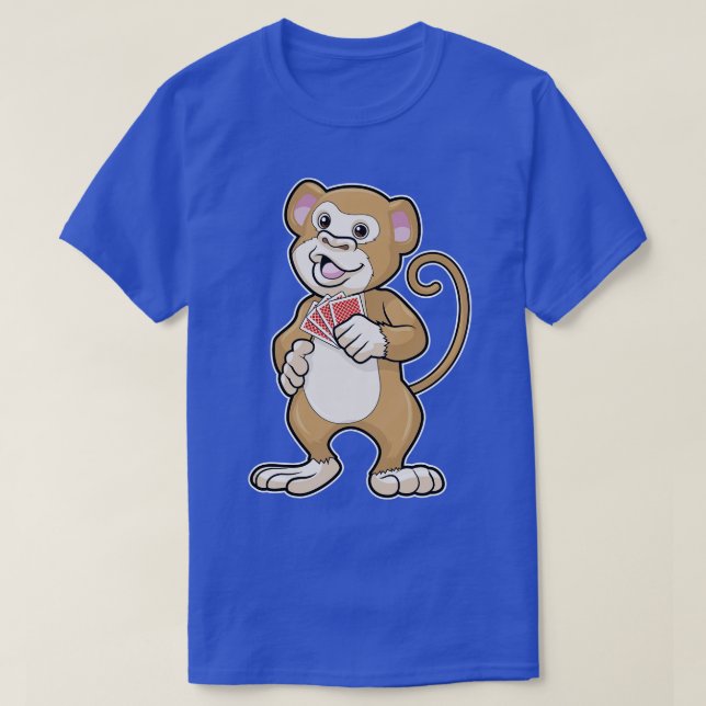 Monkey på med kort 1 t shirt (Design framsida)