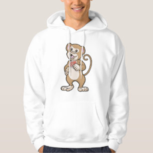 Monkey på Poker med Poker-kort Hoodie