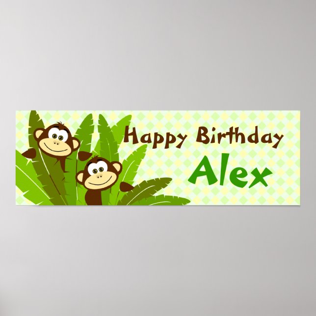Monkey Party Banner Poster (Framsidan)