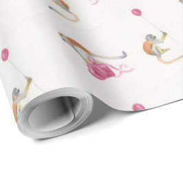 Monkey Party Birthday Gift Wrap 18 m Presentpapper