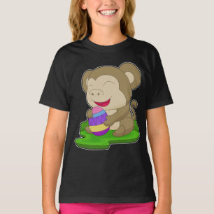 Monkey Påsk Påskägg T Shirt