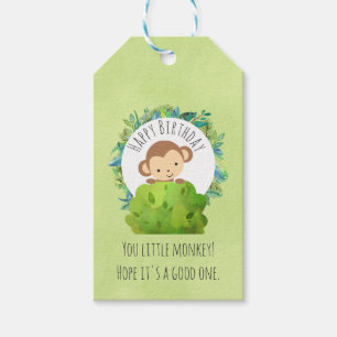 Monkey Peekout från Bushs födelsedag Presentetikett