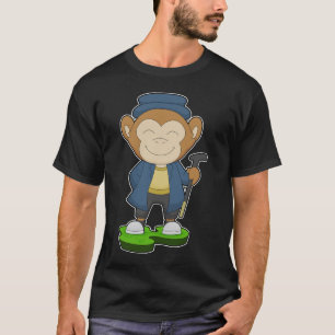 Monkey Pensionär Walking stick T Shirt