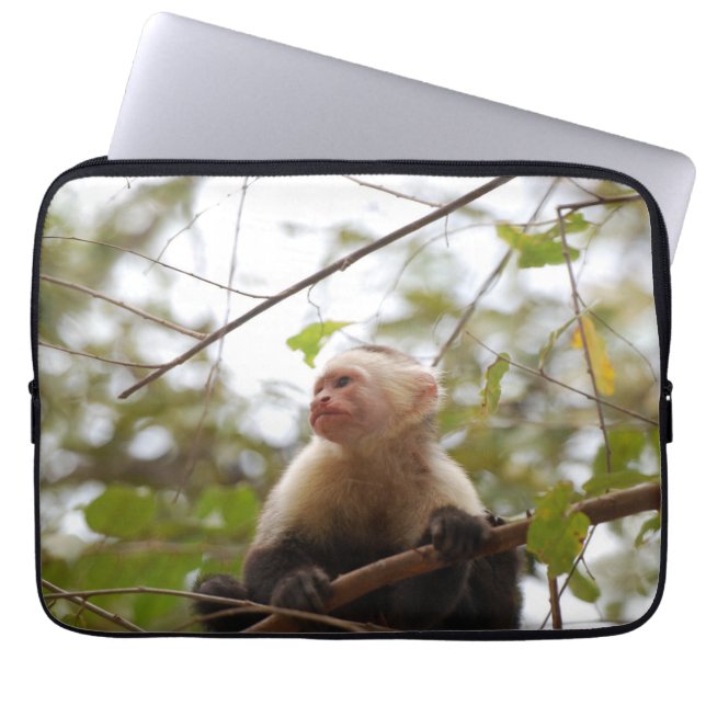 Monkey Photography, White Faced Capuchin Laptop Fodral (Framsidan)