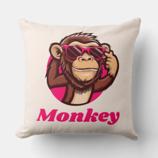 monkey pillowcase kudde