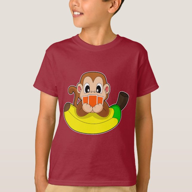 Monkey Poker Poker-kort T Shirt (Framsida)