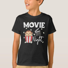 Monkey Popcorn Movie Night Sweet Monkey Movies T Shirt