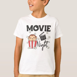 Monkey Popcorn Movie Night Sweet Monkey Movies T Shirt