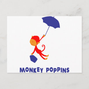 Monkey Poppins Vykort