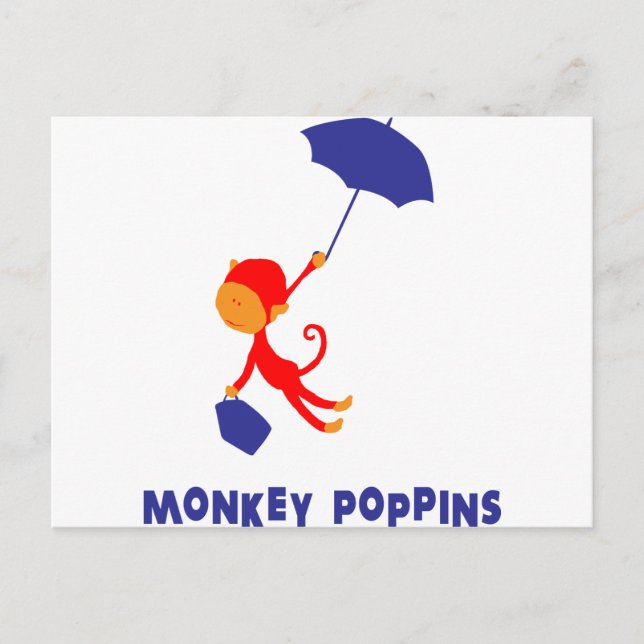 Monkey Poppins Vykort (Framsida)