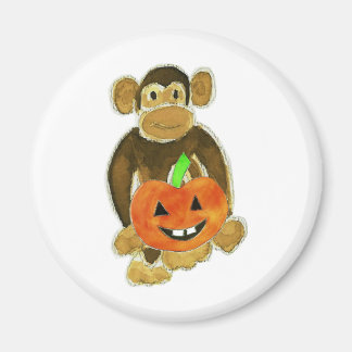 Monkey Pumpkin Magnet