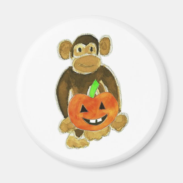 Monkey Pumpkin Magnet (Framsidan)