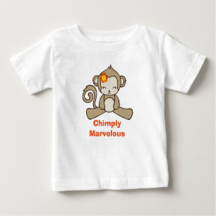 Monkey Pun Funny säger med Cute Monkey Tee Shirt