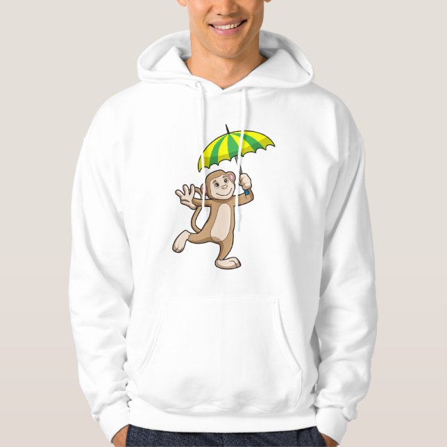 Monkey Rain Umbrella Hoodie (Framsida)