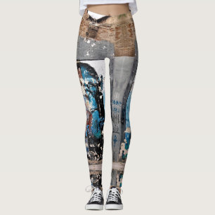 Monkey Retro graffiti art Anpassningsbar Leggings