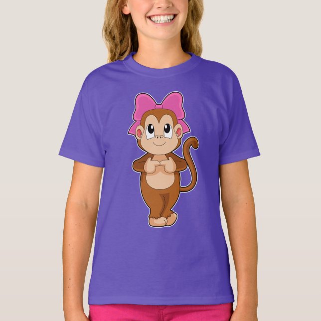 Monkey Ribbon T Shirt (Framsida)