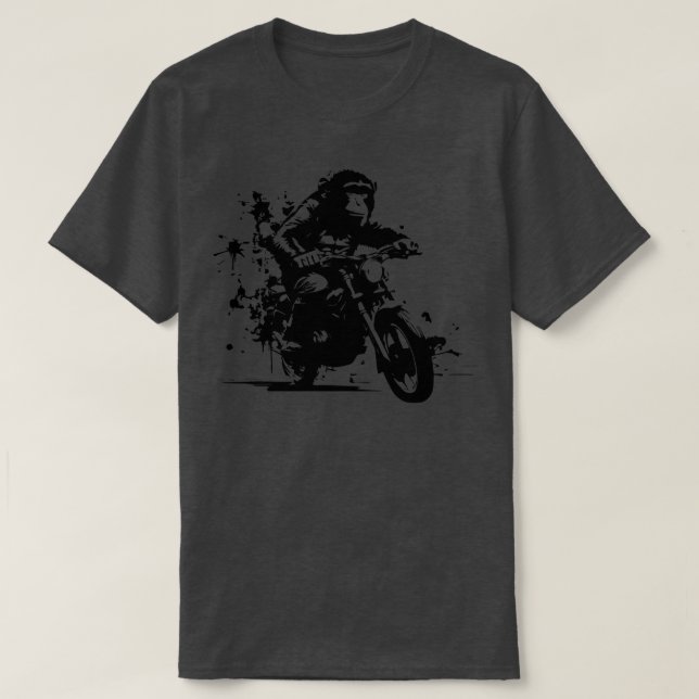 Monkey rider på motorcykeln t shirt (Design framsida)