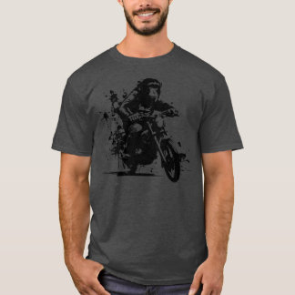 Monkey rider på motorcykeln t shirt