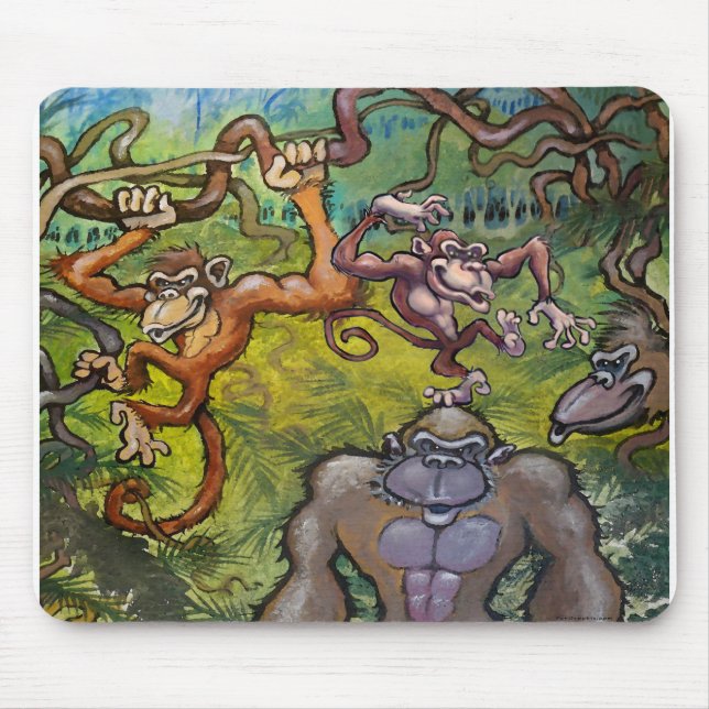 Monkey-Roligt Musmatta (Framsidan)