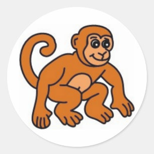 Monkey Runt Klistermärke