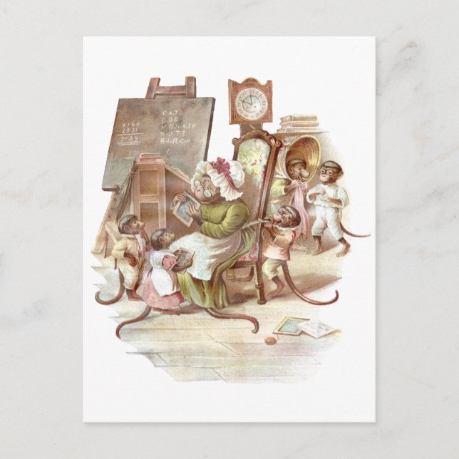 Monkey School Vykort (Framsida)