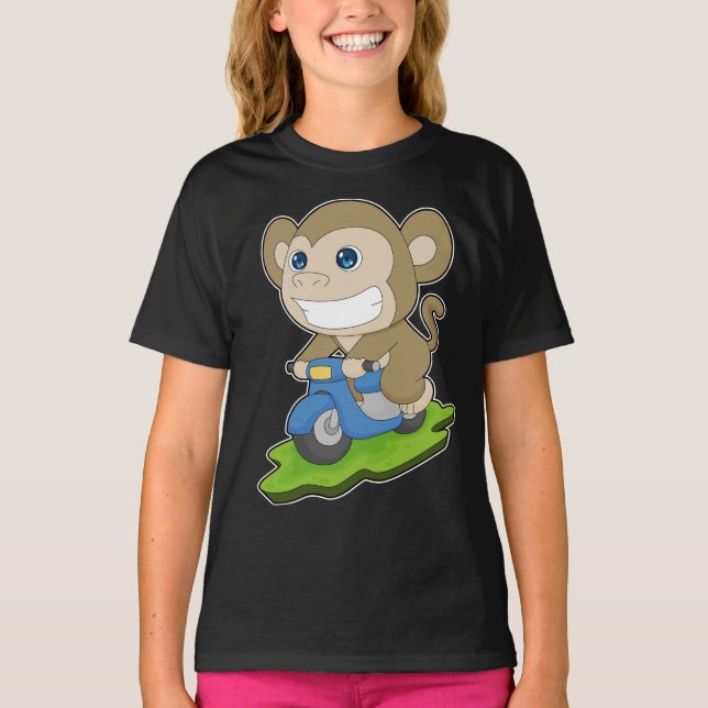Monkey Scooter T Shirt (Framsida)