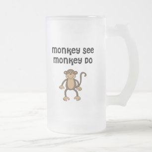 Monkey See, Monkey Do Frostat Ölglas