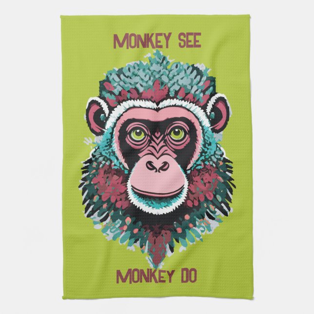 Monkey See, Monkey Do Kökshandduk (Vertikal)