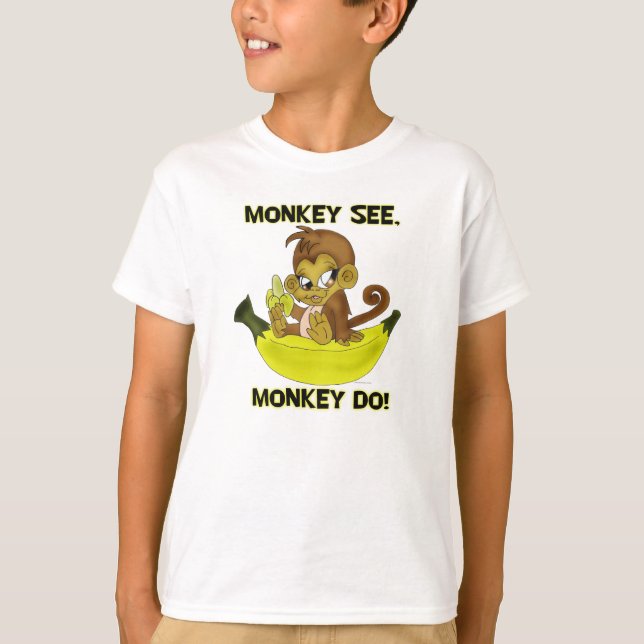 "Monkey See,Monkey Do"-leverans Tee (Framsida)