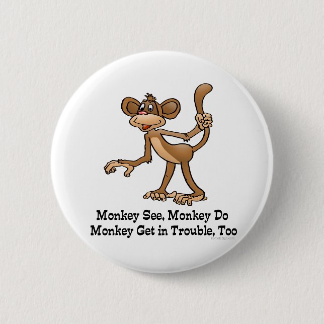 Monkey See, Monkey Do, Monkey Get in Trouble, ocks Knapp (Framsida)