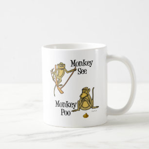 Monkey See Monkey Poo Kaffemugg