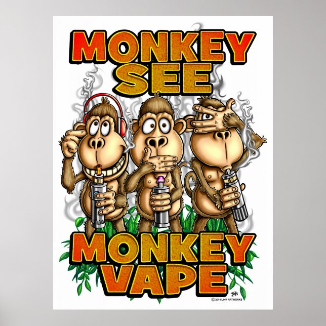 Monkey See Monkey Vape Poster (Framsidan)