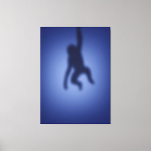 Monkey silhouette canvastryck