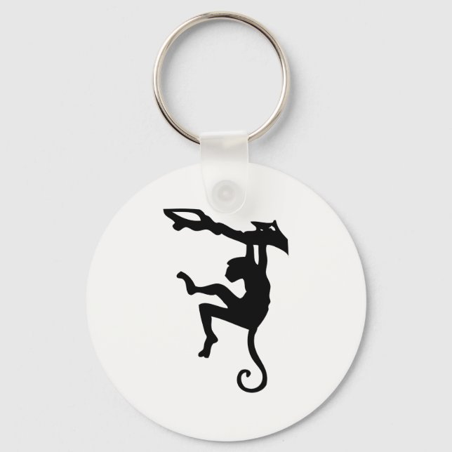 Monkey Silhouette Nyckelring (Framsida)