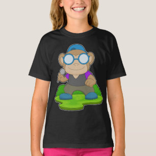 Monkey Singer Microphone Music T Shirt