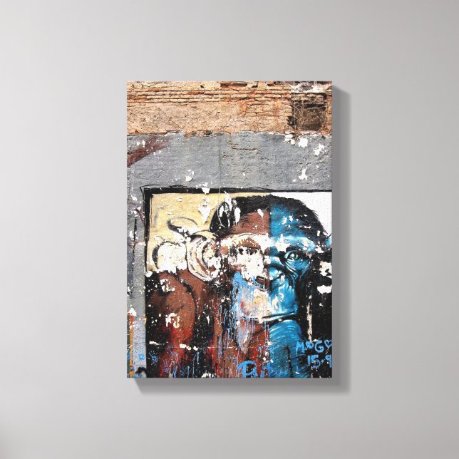 Monkey Single Canvastryck (Framsida)