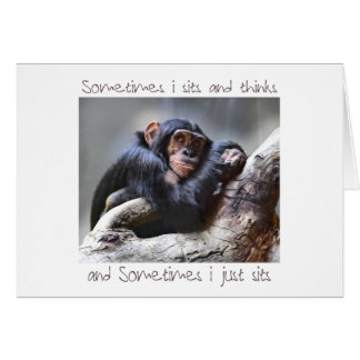 Monkey Sits Hälsningskort