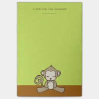 Monkey Sitta Down Tittar Lycklig Cute & Kawaii