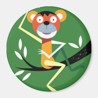 Monkey Sitta i Träd Magnet
