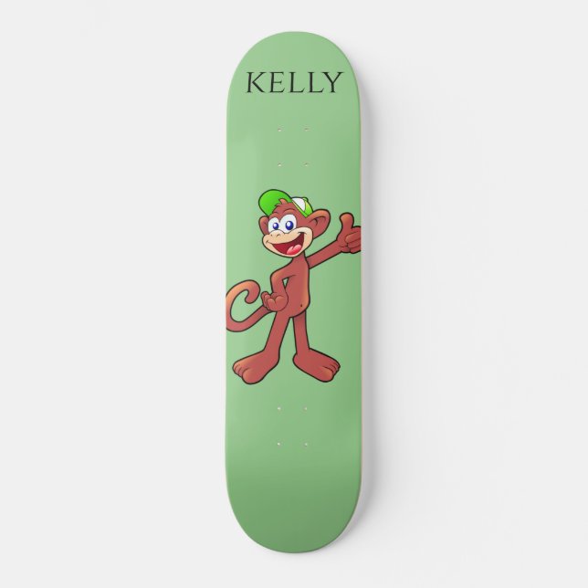 Monkey-skateboard, eget namn. mini skateboard bräda 18,5 cm (Framsida)